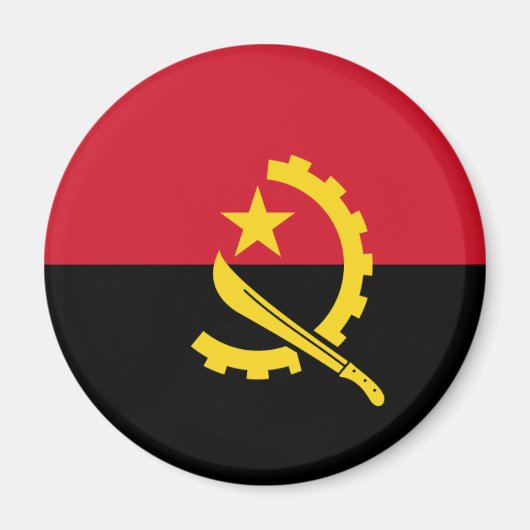 Angola Flag Magnet Magneet (Voorkant)