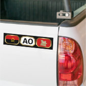 Angola Flag Map Code Bumper Sticker (Sur camion)