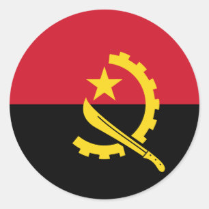 Angola Flag Ronde Sticker