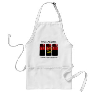 Angola Flag Spice Jars Apron Standaard Schort