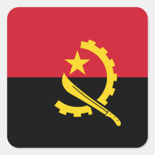 Angola Flag Vierkante Sticker
