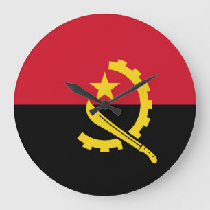 Angola Flag Wall klok
