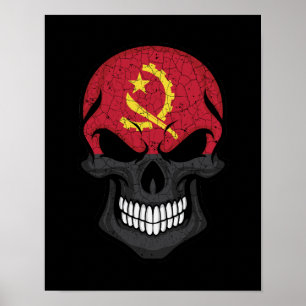 Angola glimlach schedelvlag poster