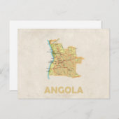 Angola kaart briefkaart (Voorkant / Achterkant)