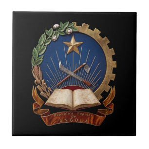 Angola land wapen wapenschild symbool embleem vlag tegeltje