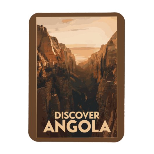 Angola Lubango Travel Art Vintage Magneet (Verticaal)