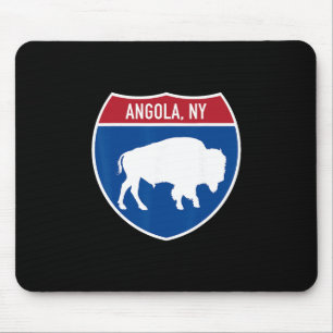 Angola New York Buffalo Ny Snelweg Interstate Bord Muismat