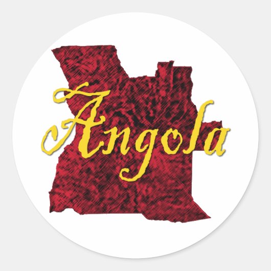 Angola Ronde Sticker (Voorkant)