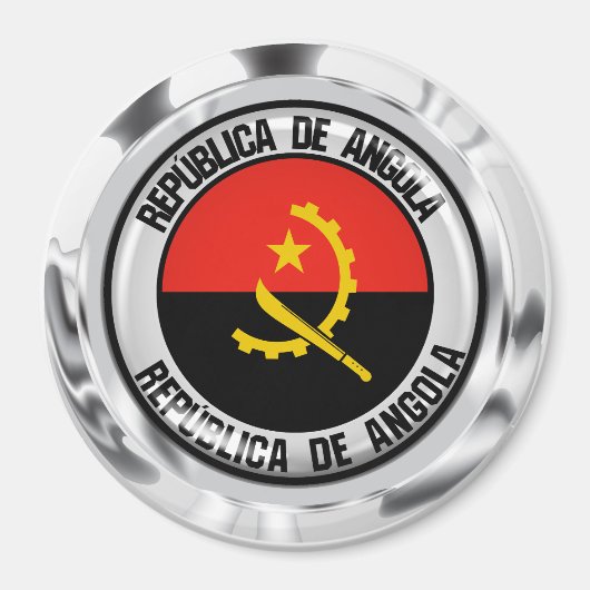 Angola Round Emblem Magneet (Voorkant)