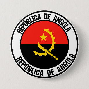 Angola Round Emblem Ronde Button 7,6 Cm
