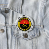 Angola Round Emblem Ronde Button 7,6 Cm (In situ)