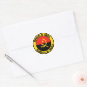 Angola Round Emblem Ronde Sticker (Envelop)