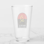 Angola vlag Emblem  Glas (Achterkant)