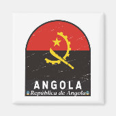 Angola vlag Emblem  Magneet (Voorkant)