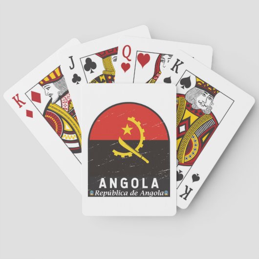 Angola vlag Emblem Pokerkaarten (Achterkant)