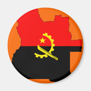 Angola vlag kaart magneet