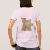 Angola Vlag + Kaart + Tekst T-shirt (Achterkant)