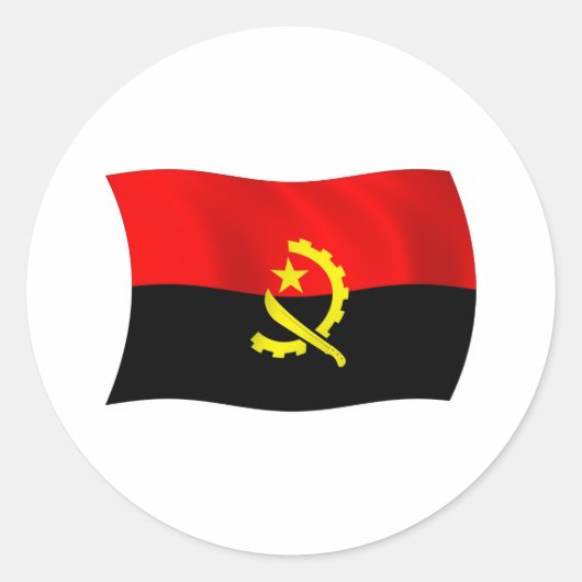 Angola Vlag Sticker (Voorkant)