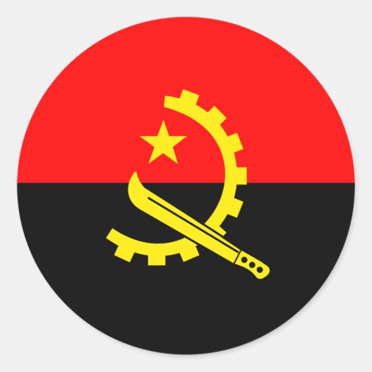 angola-vlagstickers ronde sticker (Voorkant)