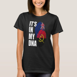 Angolees en Zelanian Mix DNA Flag Heritage T-shirt