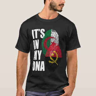 Angolese En Algerijnse Mix DNA Vlag Erfgoed T-shirt