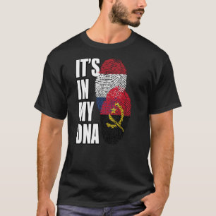 Angolese en Nederlandse mix DNA-vlag erfgoed T-shirt