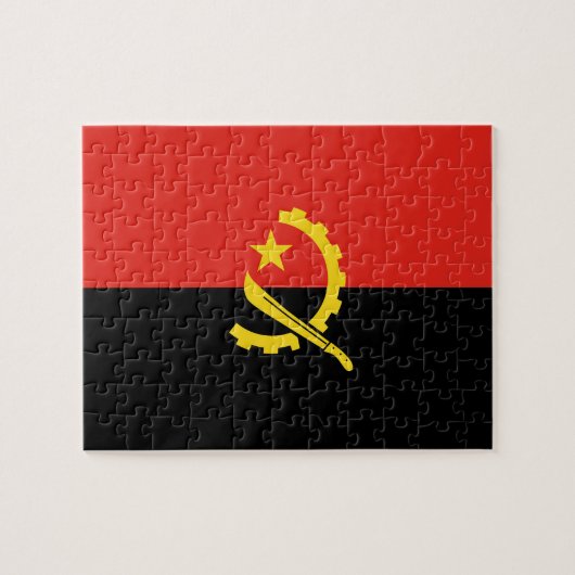 Angolese vlag legpuzzel (Horizontaal)