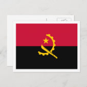 Angolese vlag, vlag van Angola Briefkaart (Voorkant / Achterkant)