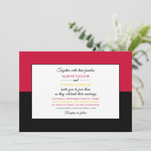 Angolese vlag, vlag van Angola bruiloft Kaart (Staand voorkant)