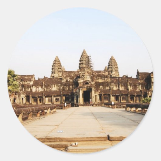Angor Wat Ronde Sticker (Voorkant)