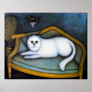 Angora cat, Morris Hirshfield Poster