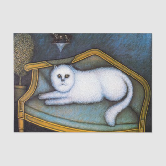 Angora cat, Morris Hirshfield Tissuepapier (Voorkant)