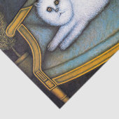 Angora cat, Morris Hirshfield Tissuepapier (Detail)