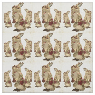 Angora Rabbits Fabric Stof