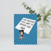 Angry-activist met protestbord briefkaart (Staand voorkant)