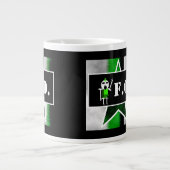 Angry Alien [ SKULLien ] Coffee Mug  Extra Grote Beker (Voorkant)