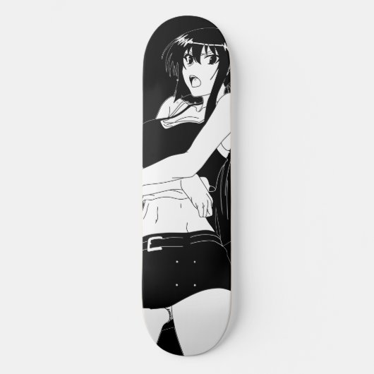 Angry Anime Girl Skateboard Deck (Voorkant)