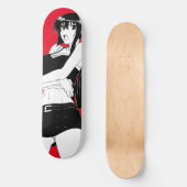 Angry Anime Girl Skateboard Deck (Voorkant)