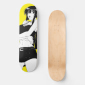 Angry Anime Girl Skateboard Deck (Voorkant)