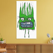 Angry Baby Vampire Grappig Enge Tekening Canvas Afdruk (Insitu (Woonkamer))