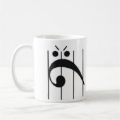 Angry Bass Clef Koffiemok (Links)