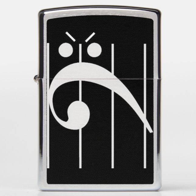 Angry Bass Clef ZIPPO LIGHTER (Voorkant)