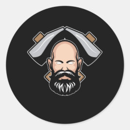 Angry Beard Craftsman Sterke tools Ronde Sticker