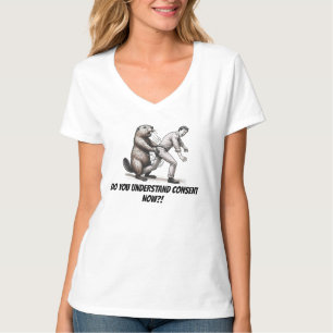 Angry Beaver: Begrijp je nu toestemming? T-shirt