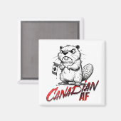 Angry Beaver Canadian AF Magneet (Voorkant / Achterkant)