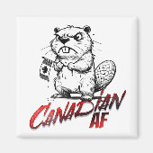 Angry Beaver Canadian AF Magneet (Voorkant)