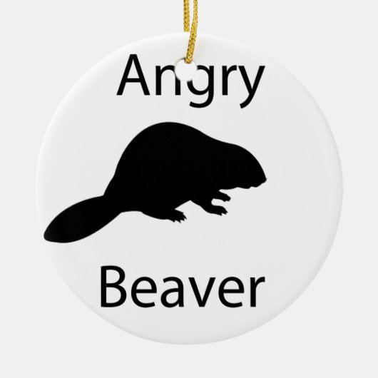 Angry beaver keramisch ornament (Voorkant)