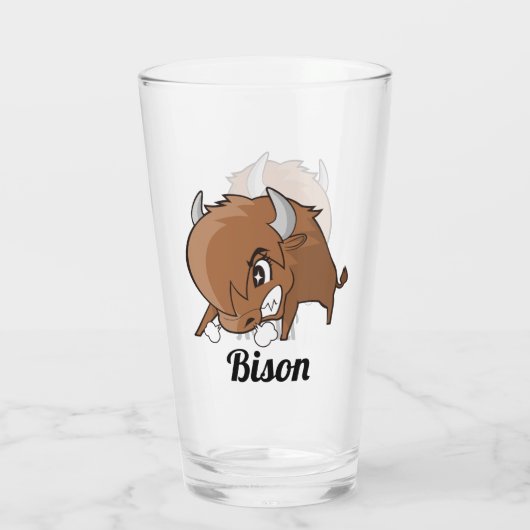 Angry Bison Glas (Achterkant)