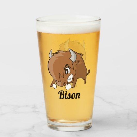 Angry Bison Glas (Voorkant gevuld)