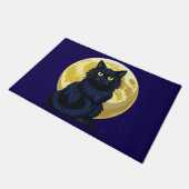 Angry black cat deurmat (Schuin)